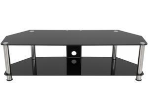 AVF SDC1400CM-A TV Stand with Cable Management for up to 65" TVs, Black Glass, Chrome Legs AVF SDC1400CM-A TV Stand with Cable Management for up to 65" TVs, Black Glass, Chrome Legs