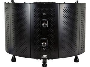Monoprice Microphone Isolation Shield - Black - Foldable with 3/8in Mic Threaded Mount, High Density Absorbing Foam Front and Vented Metal Back Plate Monoprice Microphone Isolation Shield - Black - Foldable with 3/8in Mic Threaded Mount, High Density Absorbing Foam Front and Vented Metal Back Plate