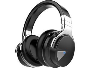 COWIN E7 Wireless Over-Ear Active Noise Cancelling Headphones with Microphone - Black(Renewed)