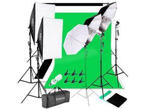 Kshioe Photography Video Studio Lighting Kit Background Stand Set 3x33" Umbrella Kshioe Photography Video Studio Lighting Kit Background Stand Set 3x33" Umbrella