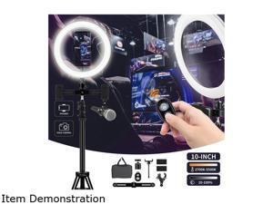 Furgle Camera Photo Video Lightning Kit: 10 inches/26 centimeters Outer 24W 5500K Dimmable LED Ring Light, Light Stand, Bluetooth Receiver for Smartphone, Youtube, TikTok Self-Portrait Video Shooting Furgle Camera Photo Video Lightning Kit: 10 inches/26 centimeters Outer 24W 5500K Dimmable LED Ring Light, Light Stand, Bluetooth Receiver for Smartphone, Youtube, TikTok Self-Portrait Video Shooting