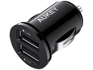 AUKEY CC-S1 Flush-Fit Dual USB-A 24W Car Charger (Black) AUKEY CC-S1 Flush-Fit Dual USB-A 24W Car Charger (Black)
