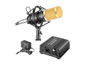 Neewer NW-800 Microphone & Phantom Power kit: (1) NW-800 Microphone + (1) 48V Phantom Power + (1) Power Adapter + (1) Shock Mount + (1) Anti-wind Foam Cap + (1) XLR Audio Cable + (1) Microphone Power Neewer NW-800 Microphone & Phantom Power kit: (1) NW-800 Microphone + (1) 48V Phantom Power + (1) Power Adapter + (1) Shock Mount + (1) Anti-wind Foam Cap + (1) XLR Audio Cable + (1) Microphone Power