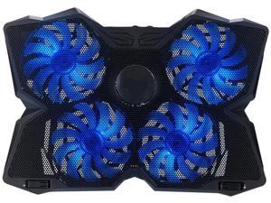 CORN Laptop Cooler Cooling Pad Gaming for 1417Inch Notebook Cooler Cooling Pad Stand Chill Mat with Four 120mm Blue Light Fans at 1200 RPM for Gamers and Office SF174