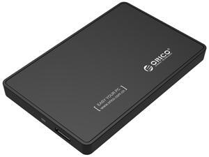 ORICO Tool Free 2.5 inch USB 3.0 SATA External Hard Drive Enclosure for 2.5" SATA HDD and SSD Support UASP and 8TB Drive Max -Black ORICO Tool Free 2.5 inch USB 3.0 SATA External Hard Drive Enclosure for 2.5" SATA HDD and SSD Support UASP and 8TB Drive Max -Black