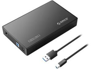 [Support UASP and 18TB Drives] ORICO Tool Free USB 3.0 to SATA External Hard Drive Enclosure Case for 3.5inch  SATA HDD and SSD - Black (3588US3)