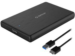 ORICO Portable USB3.0 to SATA III 2.5" External Hard Drive Enclosure 5Gbps High-Speed for 7mm and 9.5mm 2.5 Inch SATA HDD/SSD Tool Free Support UASP Up to 2TB (2189U3)