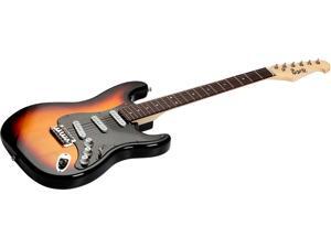 Monoprice Indio Cali Classic Electric Guitar - Sunburst, With Gig Bag Monoprice Indio Cali Classic Electric Guitar - Sunburst, With Gig Bag