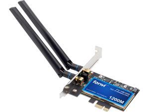 Fenvi FV-HB1200 Desktop Wireless AC1200 Dual Band PCI Express Hackintosh Wi-Fi Adapter, Bluetooth 4.0, Support Mac OS/Windows, 2.4G/5Ghz, 802.11ac, With Broadcom Wifi Card, 2x 6db Antennas Fenvi FV-HB1200 Desktop Wireless AC1200 Dual Band PCI Express Hackintosh Wi-Fi Adapter, Bluetooth 4.0, Support Mac OS/Windows, 2.4G/5Ghz, 802.11ac, With Broadcom Wifi Card, 2x 6db Antennas