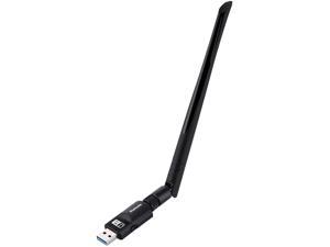 AC1200 USB WiFi Adapter, 1200Mbps USB Wireless Adapter, 802.11ac 2.4G/5G Dual Band Network LAN Card with External 5dBi Antenna, for Desktop Laptop PC Windows 10/ Vista /7 /8 /8.1 / XP, Mac OS X