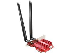 EDUP WiFi 6 Card Bluetooth 5.0 with Heat Sink, PCIe Network Card AX 3000Mbps AX200 802.11AX 2.4Ghz/5.8Ghz Wireless PCI Express Wi-Fi Adapters Dual Band Antenna for Windows 10 64-bit