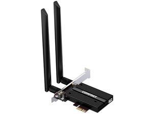 3000Mbps AX200 WiFi 6 PCIe WiFi Card AX3000Mbps WiFi Network Card 802.11AX Dual Band 2.4G/5G, Bluetooth 5.0 WiFi Adapter with External Antennas Support Windows 10 64-bit