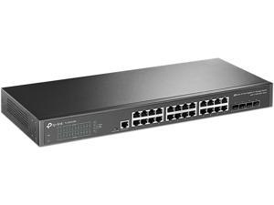 TP-Link TL-SG3428X | 24 Port Gigabit Switch, 4 x 10GE SFP+ Slots | L2+ Smart Managed | Omada SDN Integrated | IPv6 | Static Routing | Support QoS, IGMP & LAG | Limited Lifetime Protection