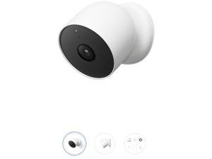 Google Nest GA01317-US Camera Battery Outdoor/Indoor 2-Way Talk IP54-Rated Dust & Water Protection - Snow