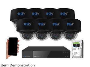 GW Security 8 Channel 4K NVR 8MP (3840x2160) H.265+ IP PoE Security Camera System with 8 UHD 4K 2.8-12mm Varifocal Zoom Outdoor/Indoor Dome Camera, Face Recognition, Intelligence Analytics