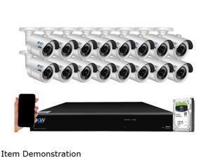 GW 4K UltraHD 8MP Security Camera System, 16-channel H.265 UHD 4K NVR, 16 x 4K 8 Megapixel Waterproof Bullet PoE IP Cameras, Smart AI Face Recognition Human/Vehicle Detection, 4TB HDD GW 4K UltraHD 8MP Security Camera System, 16-channel H.265 UHD 4K NVR, 16 x 4K 8 Megapixel Waterproof Bullet PoE IP Cameras, Smart AI Face Recognition Human/Vehicle Detection, 4TB HDD