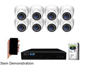 GW Security 8 Channel 4K NVR 5MP Smart AI Human Detection Security Camera System with (8) x IP PoE 5MP 1920P Outdoor/Indoor Microphone Dome Cameras 100 Feet Night vision, Free Remote Viewing GW Security 8 Channel 4K NVR 5MP Smart AI Human Detection Security Camera System with (8) x IP PoE 5MP 1920P Outdoor/Indoor Microphone Dome Cameras 100 Feet Night vision, Free Remote Viewing