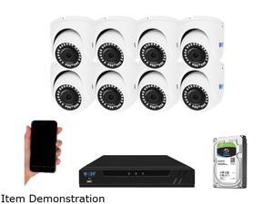 GW Security 4K 8 Channel NVR Security Camera System with 2TB HDD, 8 x 4K IP PoE 8MP Turret cameras, 100-Degrees Wide-angle, 100FT Night Vision GW Security 4K 8 Channel NVR Security Camera System with 2TB HDD, 8 x 4K IP PoE 8MP Turret cameras, 100-Degrees Wide-angle, 100FT Night Vision