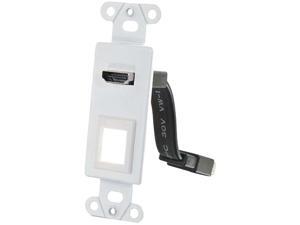 C2g Hdmi Pass Through Decorative Wall Plate With One Keystone - White C2g Hdmi Pass Through Decorative Wall Plate With One Keystone - White