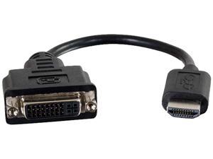 C2g 8In Hdmi To Dvi Adapter Converter Dongle - M/F Black