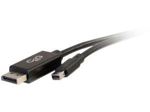 C2G 54301 Mini DisplayPort to DisplayPort Adapter Cable M/M, 4K UHD Compatible, Black (6 Feet, 1.82 Meters)