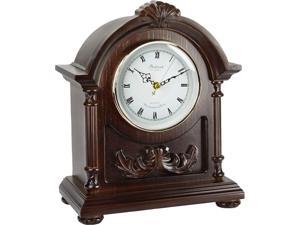 Bedford Clock Collection Wood Mantel Clock with Chimes