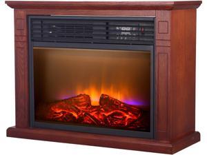 World Marketing QF4570R Comfort Glow 5200 BTU Quartz Mobile Electric Fireplace, Oak World Marketing QF4570R Comfort Glow 5200 BTU Quartz Mobile Electric Fireplace, Oak