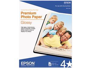 Epson S041667 Premium Photo Paper Letter - 8.50" x 11" - High Gloss - 92 Brightness - 50 / Pack - White Epson S041667 Premium Photo Paper Letter - 8.50" x 11" - High Gloss - 92 Brightness - 50 / Pack - White