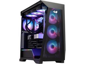 IN WIN PRISM Black Steel / Tempered Glass ATX Mid Tower Case (Computer Cases - ATX Form)