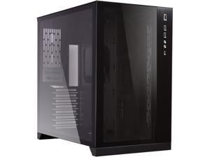 LIAN LI PCO11 Dynamic Black Tempered Glass on the Front and Left Side Chassis Body SECC ATX Mid Tower Gaming Computer Case  PCO11DX