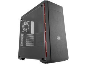Cooler Master MasterBox MB600L ATX Mid-Tower w/ Sleek Brushed Design, Red Side Trim, & Acrylic Side Panel Cooler Master MasterBox MB600L ATX Mid-Tower w/ Sleek Brushed Design, Red Side Trim, & Acrylic Side Panel