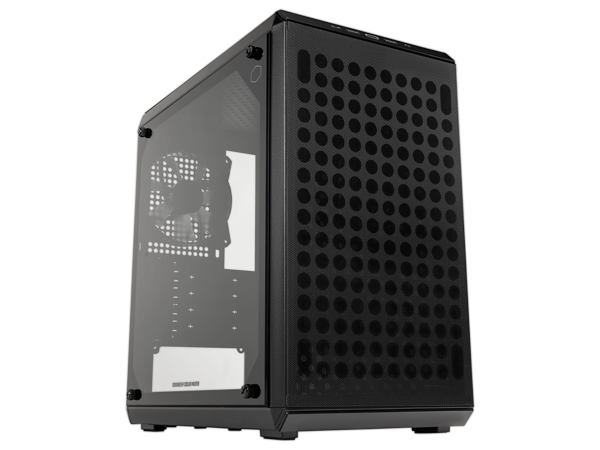 Cooler Master QUBE 500 Flatpack Black Small High Airflow Mid-Tower ATX  Customizable Gaming PC Case, Tempered Glass, Vertical GPU Mount, USB-C,  Carrying Handle, Gem Mini (Q500-KGNN-S00) 