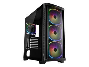 Enermax StarryKnight SK30 - E-ATX Mid Tower PC Gaming Case - Mesh Front Panel & Tempered Glass Side Panel - 4X SquA ADV ARGB Fan - Built-in GPU Anti-Sag Bracket & RGB Lighting Hub