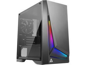Antec Dapper Dark Phantom DP301M Black Steel / ARGB Lighting / Tempered Glass Side Panel Compact Micro-ATX Gaming Case Antec Dapper Dark Phantom DP301M Black Steel / ARGB Lighting / Tempered Glass Side Panel Compact Micro-ATX Gaming Case