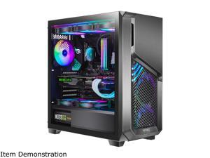 Antec Dark Phantom DP502 FLUX, Mid Tower ATX Gaming Case, Tempered Glass Side Panel, Swing Open Front Panel & LED Strips, F-LUX Platform, 3 x 120 mm ARGB, 1 x 120 mm Reverse & 1 x 120 mm Fans Included Antec Dark Phantom DP502 FLUX, Mid Tower ATX Gaming Case, Tempered Glass Side Panel, Swing Open Front Panel & LED Strips, F-LUX Platform, 3 x 120 mm ARGB, 1 x 120 mm Reverse & 1 x 120 mm Fans Included