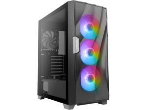 Antec Dark Fleet DF700 FLUX, Mid Tower ATX Gaming Case, Tempered Glass Side Panel, Three-Dimensional Wave-Shaped Mesh Front Panel, F-LUX Platform, 3 x 120 mm ARGB, 1 x 120 mm Reverse & 1 x 120 mm Fans Included