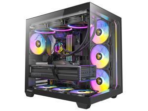 Antec C5 ARGB, 7 x 120mm ARGB PWM Fans Included, Up to 10 Fans Simultaneously, Type-C 3.2 Gen 2 port, Seamless Tempered Glass Front & Side Panels, 360mm Radiator Support, Mid-Tower ATX PC Case