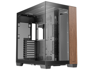 Antec C8 Wood Black Steel + Plastic + Glass E-ATX Full Tower Case Computer CaseAntec C8 Wood, Fans not Included, Wooden Front Panel, Dual-chamber Layout, Type-C, 360mm Radiator Support, Seamless TG Fr