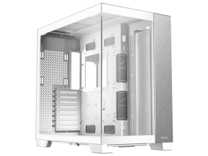 Antec C8 Aluminum White, Fans not Included, Aluminum Front Panel, Dual-chamber Layout, Type-C, 360mm Radiator Support, Seamless TG Front & Side Panels, RTX 40 compatible, Full-Tower E-ATX PC Case