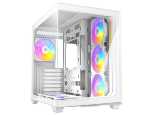 Antec C5 ARGB White, 7 x 120mm ARGB PWM Fans Included, Up to 10 Fans Simultaneously, Type-C 3.2 Gen 2 port, Seamless Tempered Glass Front & Side Panels, 360mm Radiator Support, Mid-Tower ATX PC Case