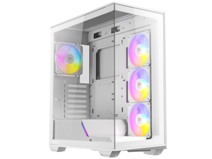 Antec C3 ARGB White, 3 x 120mm & 1 x 120mm ARGB PWM Fans Included, Up to 8 Fans Simultaneously, Type-C 3.2 Gen 2 port, Seamless Tempered Glass Front & Side Panels, 360mm Radiator Support, Mid-Tower AT