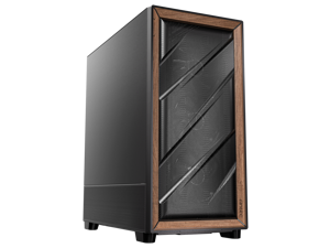 Antec Flux SE Silent PC Case, Sound-Dampening Foam Side Panels for Quiet Operation, Walnut Wood Front Panel, 5 x PWM Fans, USB Type-C, 420mm Radiator Support, Back Connect Ready, E-ATX Mid Tower Case