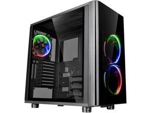 Thermaltake View 31 RGB Dual Tempered Glass ATX Tt LCS Certified Black Gaming Mid Tower Computer Case CA-1H8-00M1WN-01