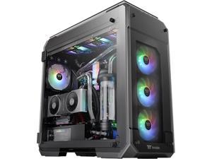 Thermaltake View 71 Motherboard Sync ARGB 4-Sided Tempered Glass Vertical GPU Modular E-ATX Gaming Full Tower Computer Case with 3 140mm 5V Motherboard Sync ARGB Fans Pre-installed CA-1I7-00F1WN-03