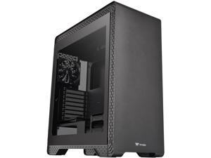 Thermaltake S500 Tempered Glass ATX Mid-Tower Computer Case with 140mm Front Fan + 120mm Rear Fan Pre-installed CA-1O3-00M1WN-01