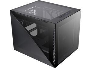 Thermaltake Divider 200 TG Black Edition Triangular Tempered Glass Side Panel Micro-ATX Computer Case with Pre-installed 200mm Front Fan + 120mm Rear Fan CA-1V1-00S1WN-00
