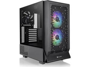 Thermaltake Ceres 330 TG ARGB Black Mid Tower E-ATX Case Supports Hidden-Connector Motherboard; Preinstalled 2 x CT140 ARGB Fans; Rotational PCIe Slots; CA-1Y2-00M1WN-01; 3 Year Warranty