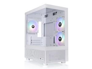 Thermaltake View 170 TG ARGB Snow Micro-ATX Case; 3x120mm ARGB Fans included; Supports Up to 280mm Radiator; Front & Side Dual Tempered Glass Panel; CA-1Z4-00M6WN-00; 3 Year Warranty