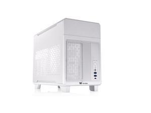 Thermaltake TR100 SFF Chassis mITX Support 18.9 Liters PCIe 4.0 Riser Cable Included 360mm GPU Clearance 280mm Radiator Support Removable PCIe Bracket, Snow, CA-11A-00S6NN-00
