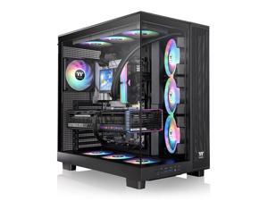 Thermaltake View 380 XL TG ARGB; 4x120mm ARGB Lite Fans Included; 360mm Radiator Support; 420mm GPU Clearance; Hidden Connector Support; Dual Chamber; Black; CA-11E-00M1WN-00